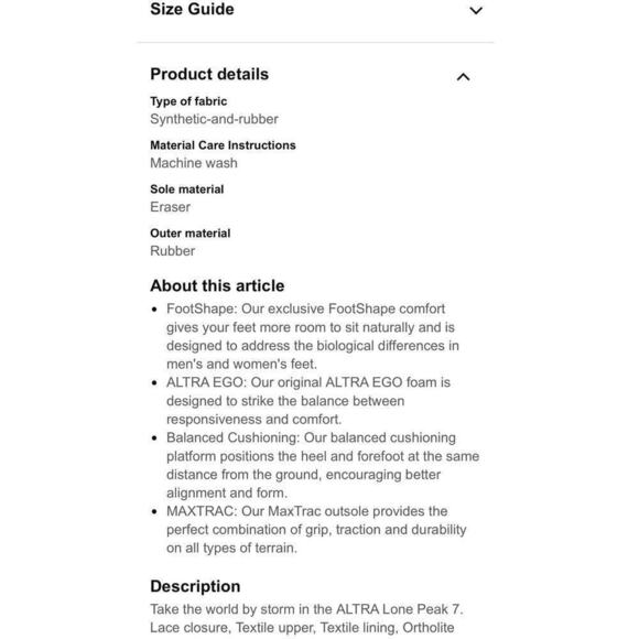 Altra Men’s Navy Blue Lone Peak 7 Trail Running Shoes / Size-11.5 - Picture 12 of 16